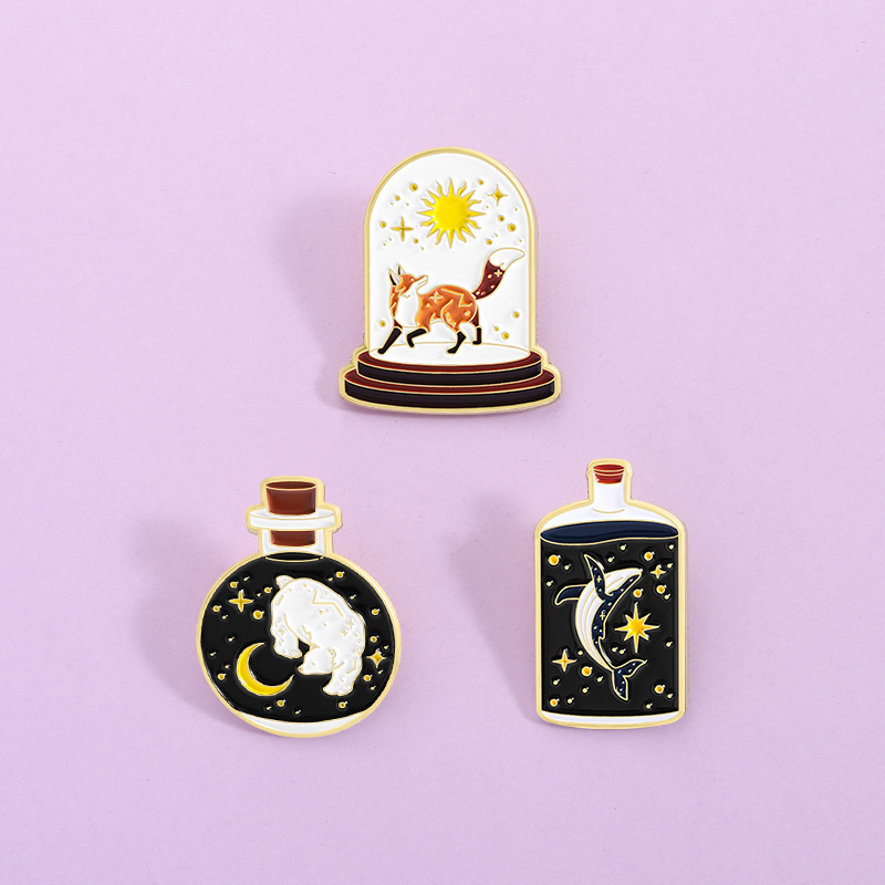 Embroidery Whale - Pins de Esmalte de Animais da