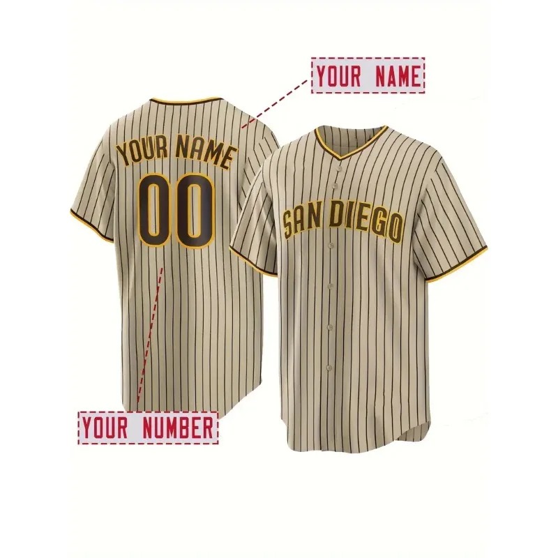 Embroidery Men Shirt - Nome e número personalizados camisa de