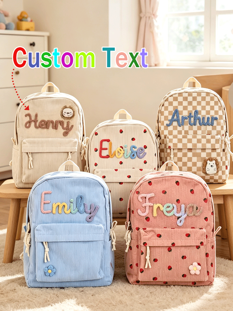 Embroidery Font - Mochila personalizada para volta às aulas