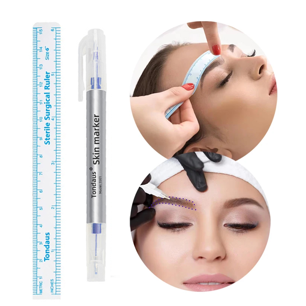 Embroidery Eyebrow - Bordado Posicionamento Caneta para Sobrancelha, Marco