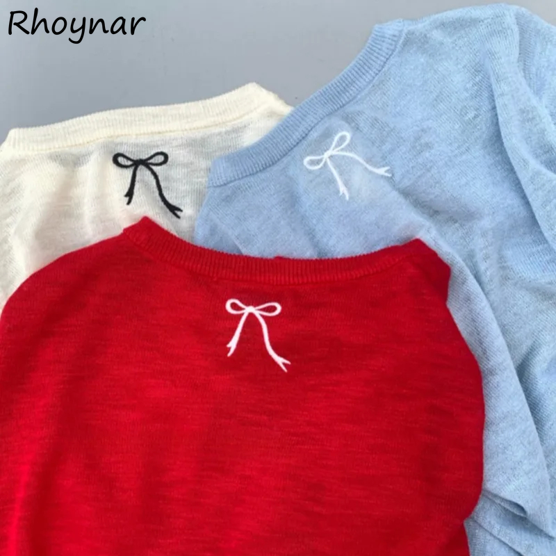 Embroidery Thread Yarn - Moda coreana cardigan feminino verão recortado