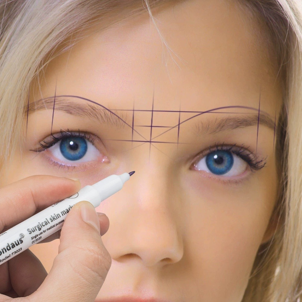 Embroidery Eyebrow - Caneta Profissional Estéril para Marcação Cirúrgica