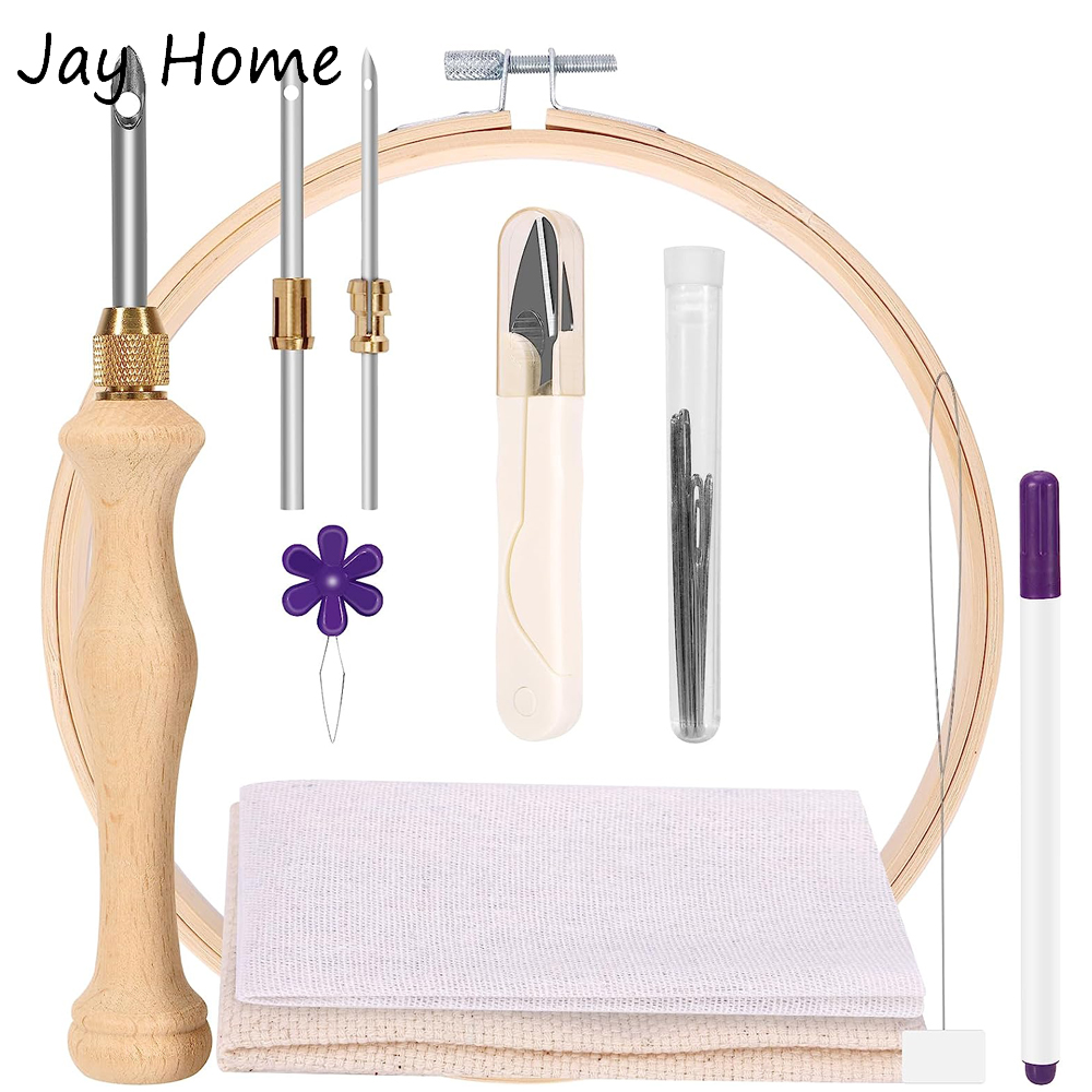 Punch Needle Handle - Kit inicial de agulha de perfuração