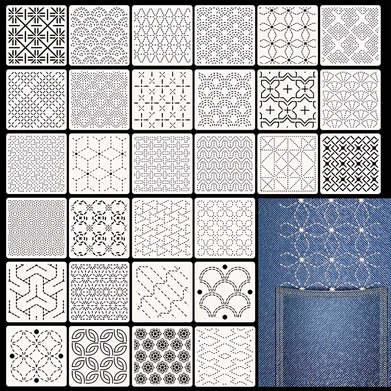 Embroidery Quilting - 30 peças modelos de bordado diy