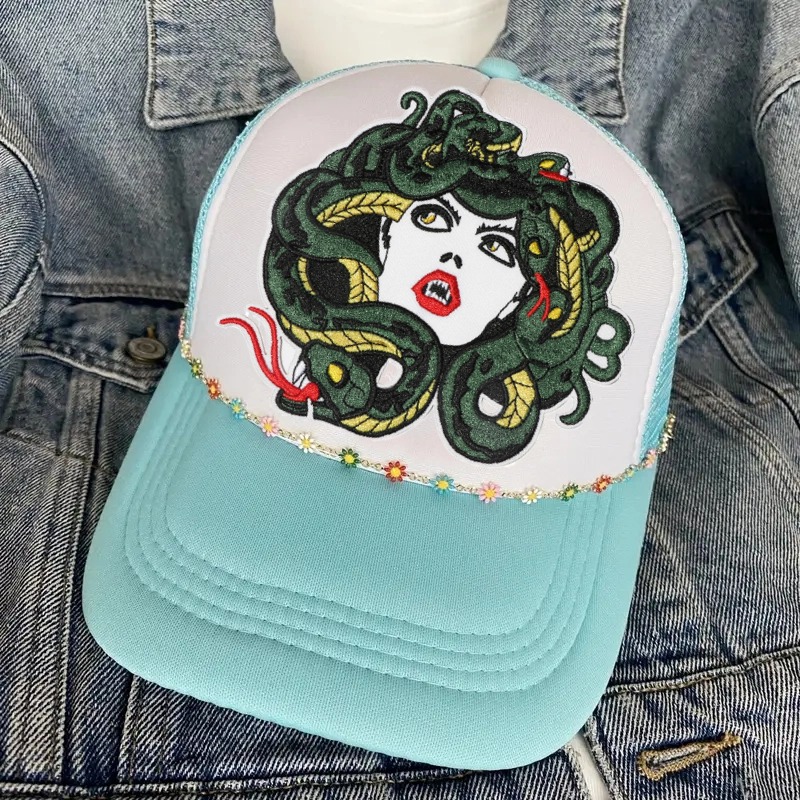 Embroidery Hat Machine - 1pc cobra & menina dos desenhos