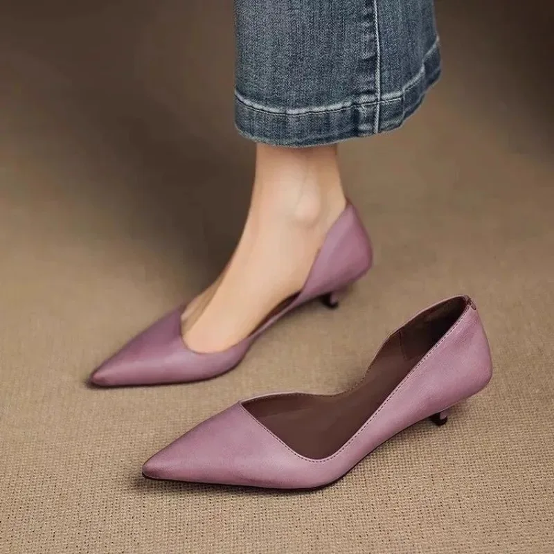 Embroidery Flat Shoes - Salto agulha feminino bico fino moda