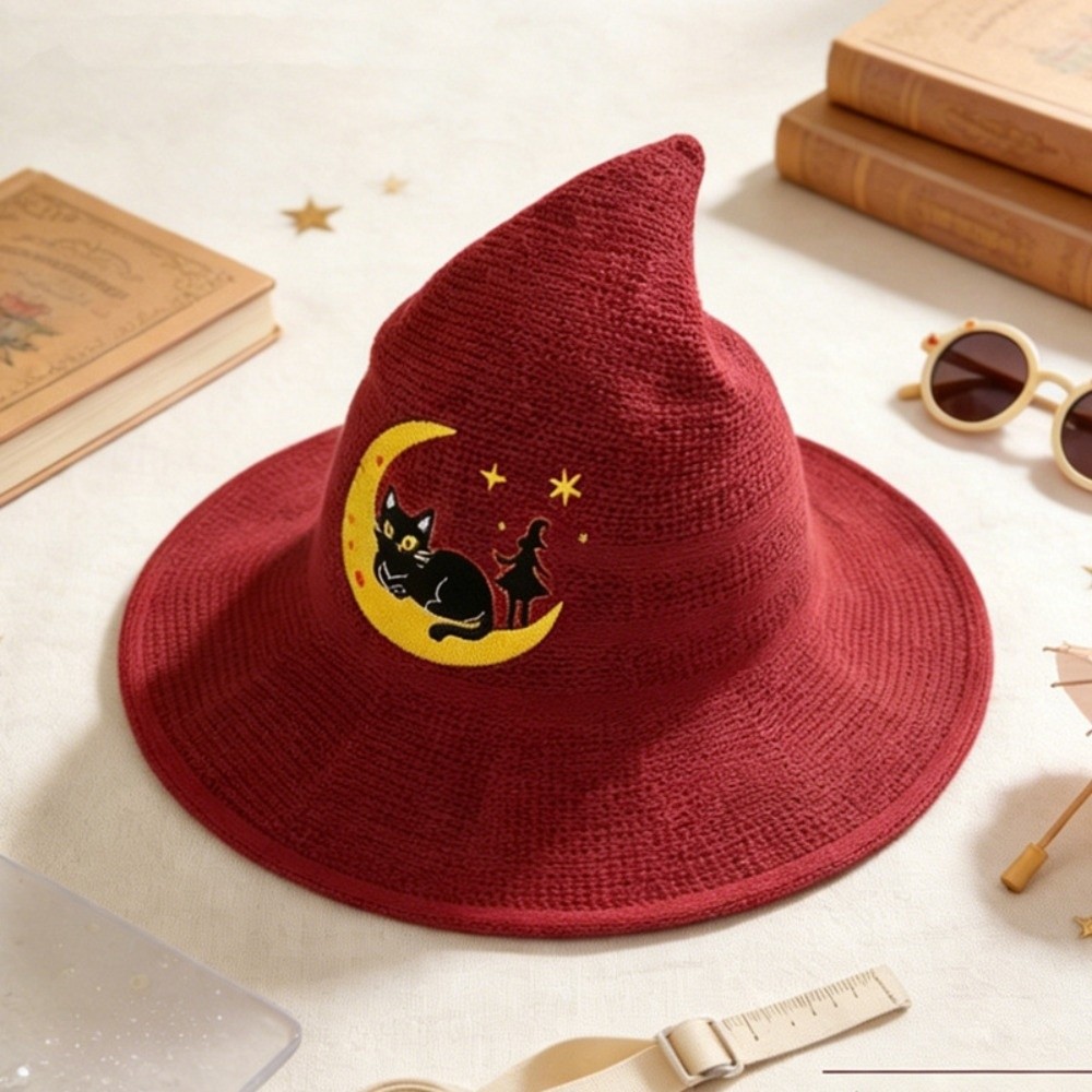 Embroidery Hat Machine - Chapéu de Bruxa Tricotado com Bordado