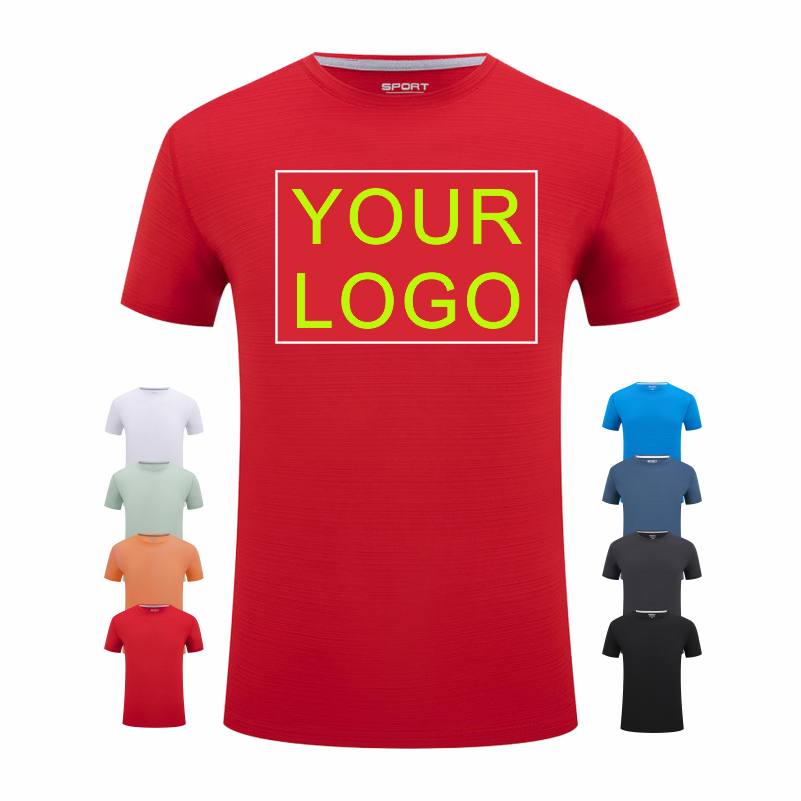 Embroidery Men Shirt - Logotipo personalizado em torno do pescoço