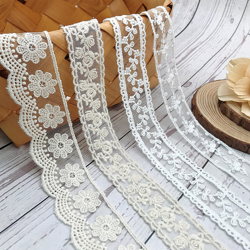 Embroidery Thread Yarn - 3 jardas/lote bordado branco bege fio