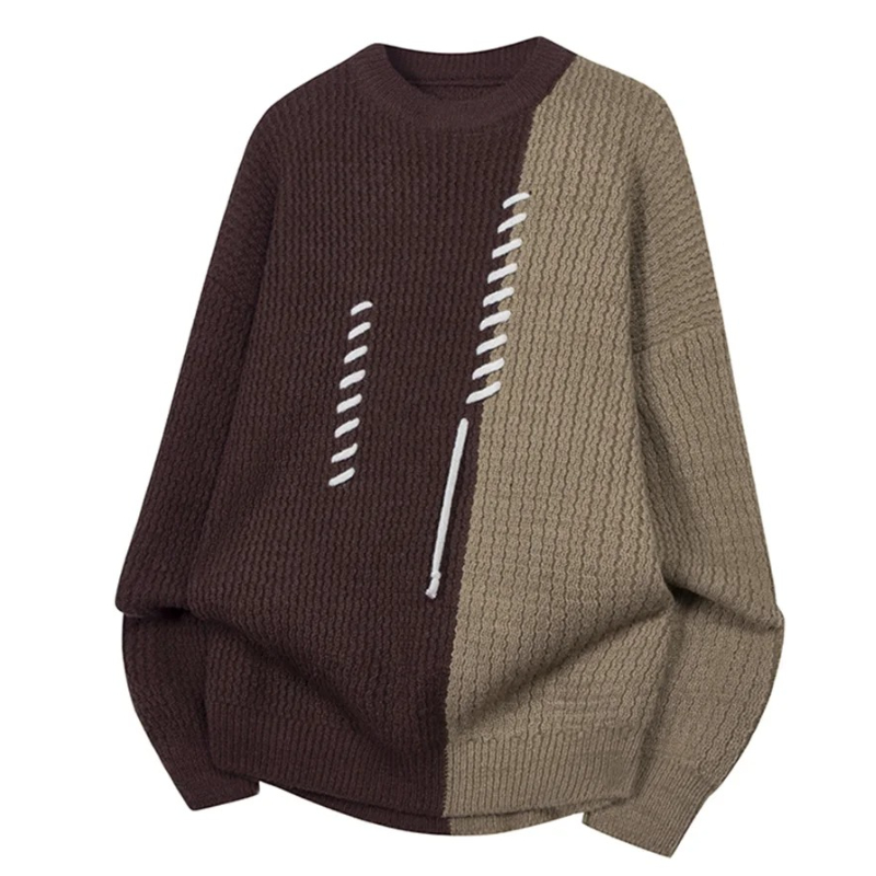 Embroidery Men Shirt - Moda coreana juventude camisola outono inverno