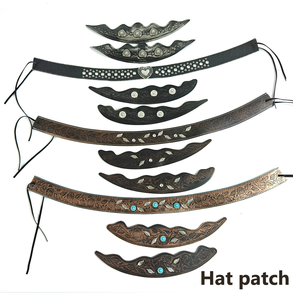 Embroidery On Leather - Faixa de Couro Ocidental Vintage para