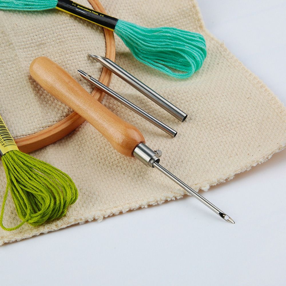 Punch Needle Handle - Conjunto de 5 Agulhas de Bordado