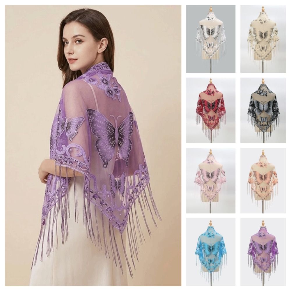 Lenço de Luxo com Renda Floral - Embroidery Hoop Square avaliação e preço
