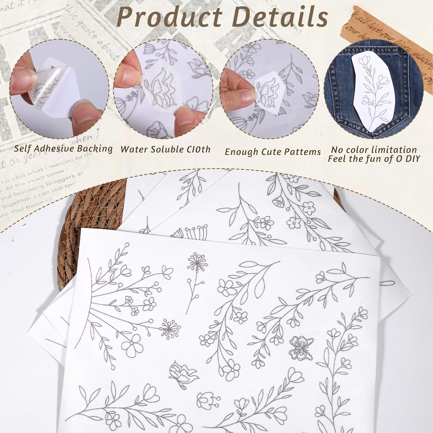 Papel de Bordado Solúvel em Ág - Embroidery Sheet avaliação e preço