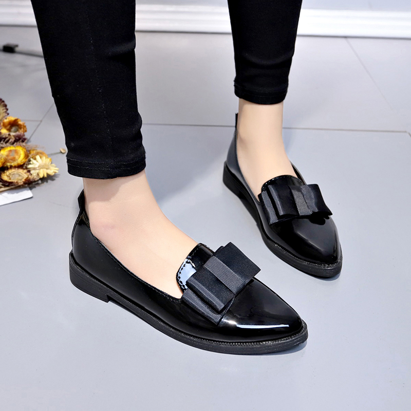 Sapatos de Couro Sintético Pre - Embroidery Flat Shoes avaliação e preço