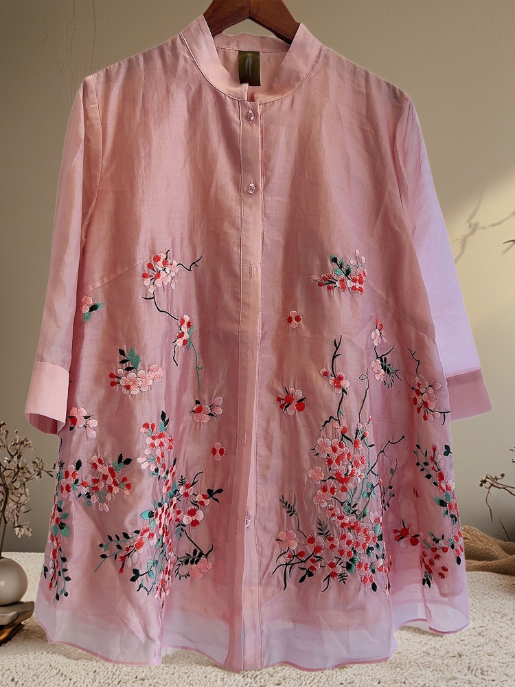 Alta qualidade estilo chinês g - Embroidery Men Shirt avaliação e preço