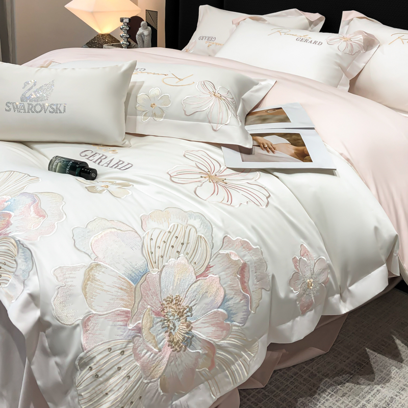 Conjunto de capa de edredom de - Embroidery Quilt Cover avaliação e preço