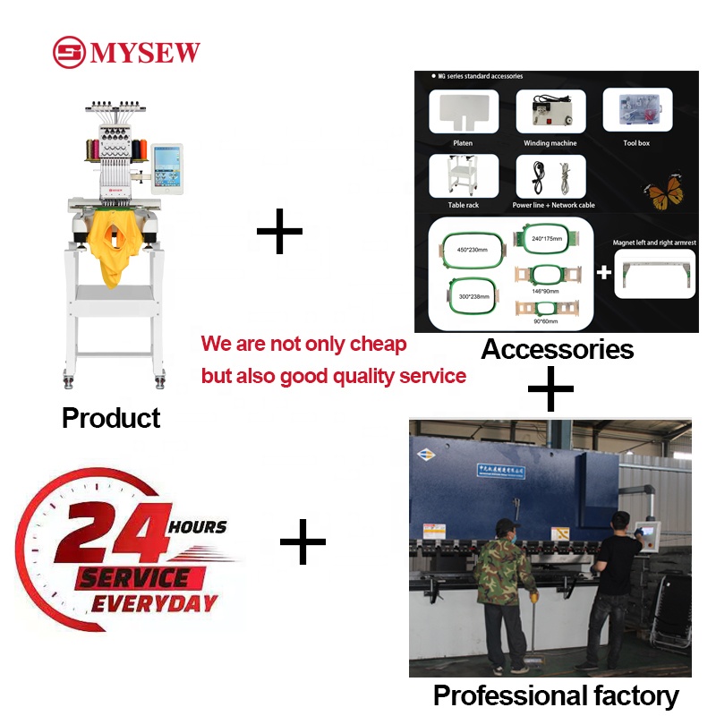 MYSEW MFS800 9 Agulhas Máquina - Embroidery Hat Machine avaliação e preço