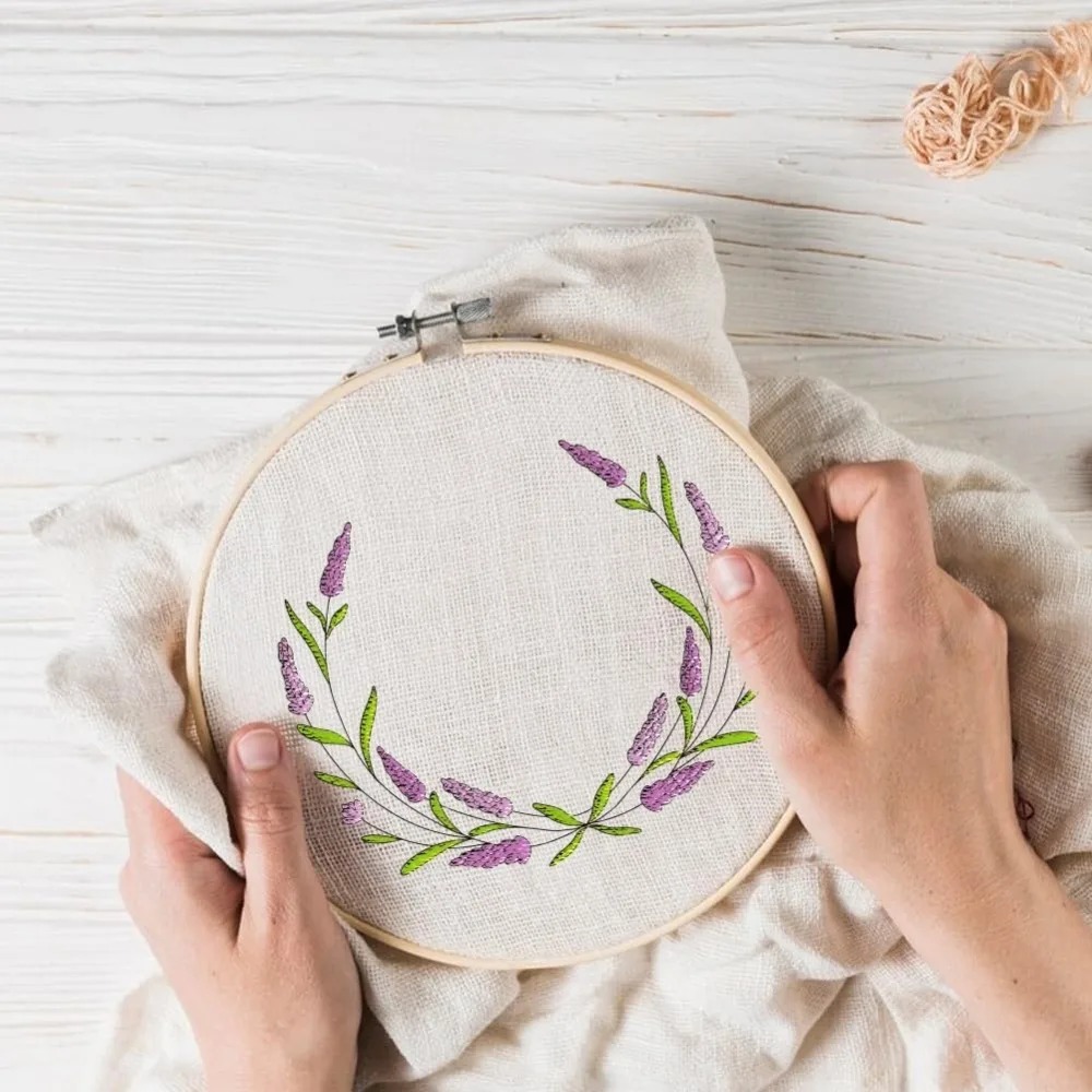 4 folhas lavanda flor borbolet - Embroidery Sheet avaliação e preço