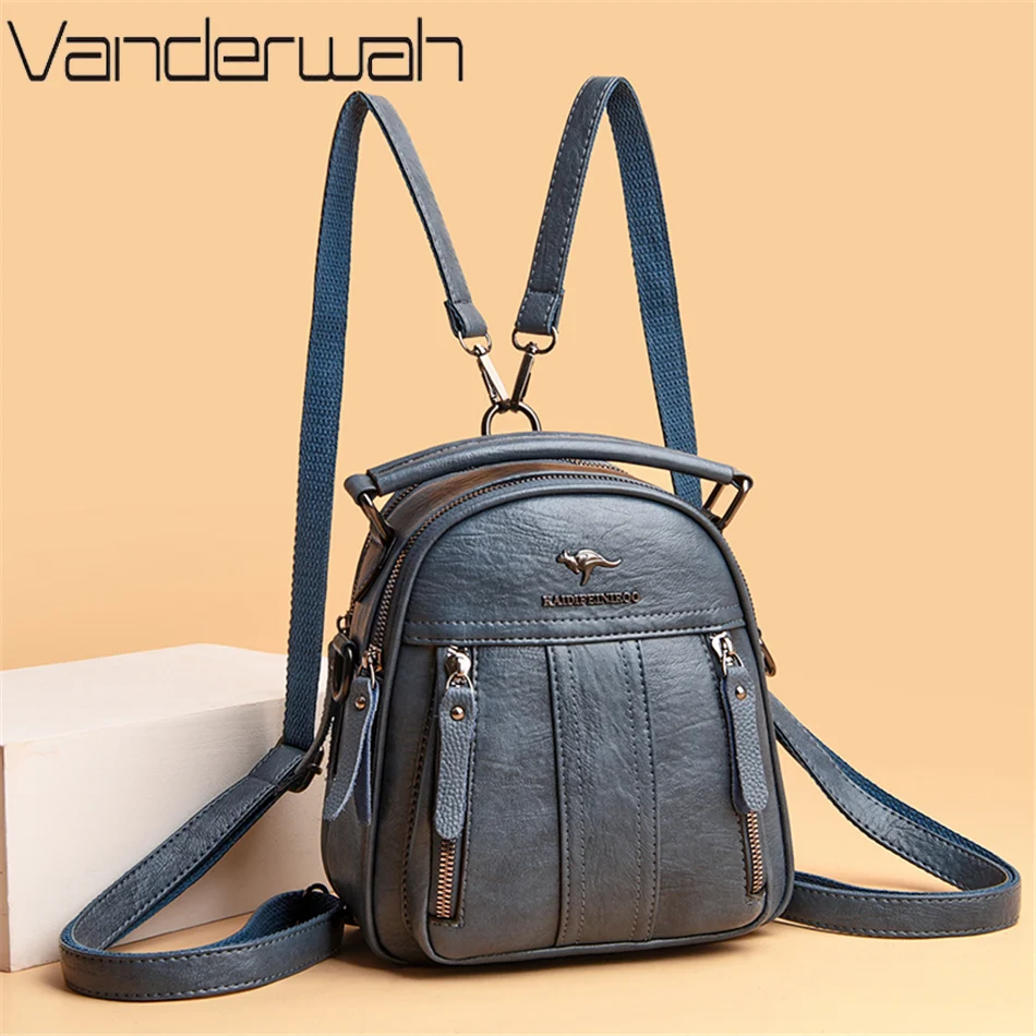 4 em 1 mochilas de couro multi - Embroidery Font avaliação e preço