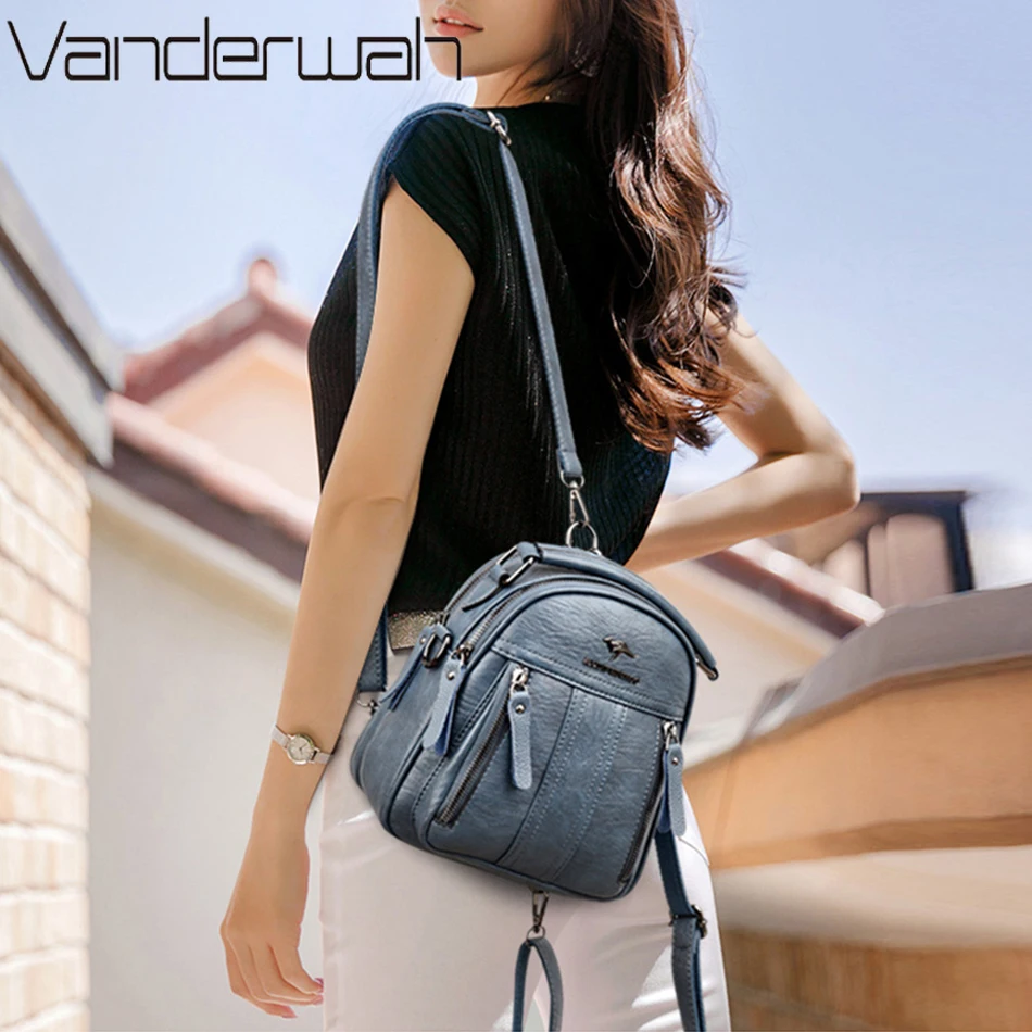 4 em 1 mochilas de couro multi - Embroidery Font avaliação e preço
