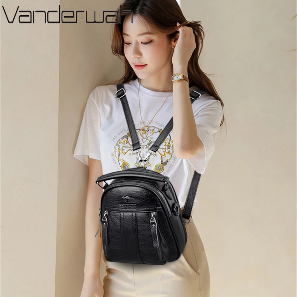 4 em 1 mochilas de couro multi - Embroidery Font avaliação e preço