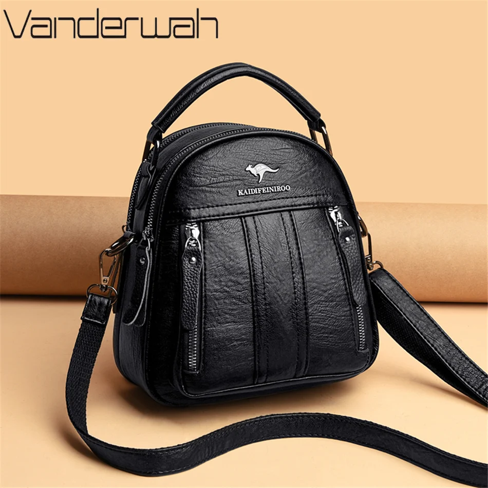 4 em 1 mochilas de couro multi - Embroidery Font avaliação e preço