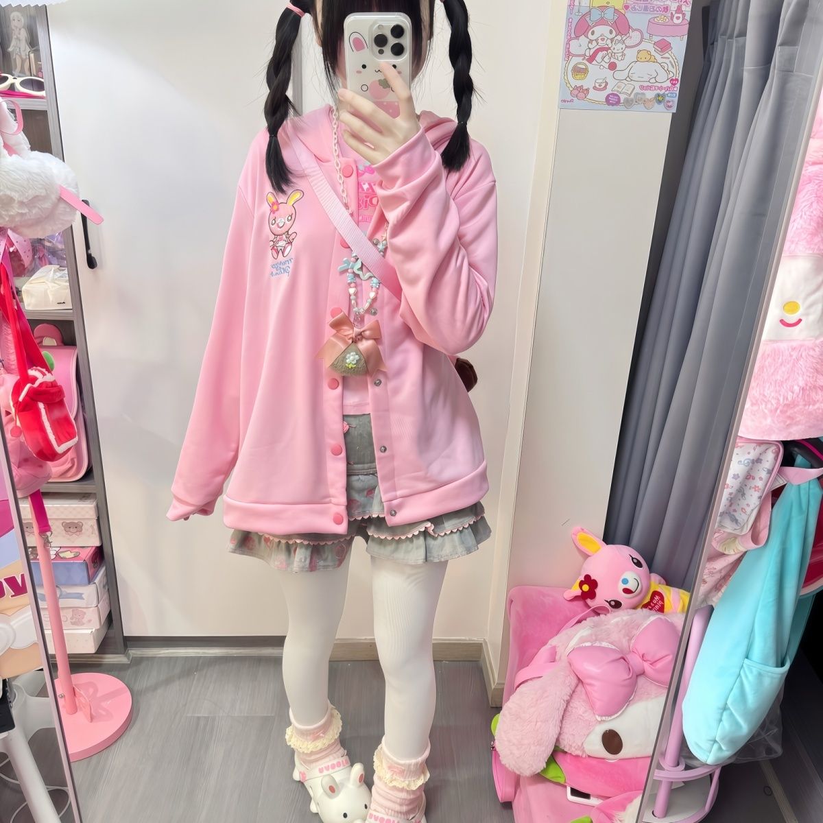 Japonês dos desenhos animados  - Embroidery Zip Up Hoodie avaliação e preço