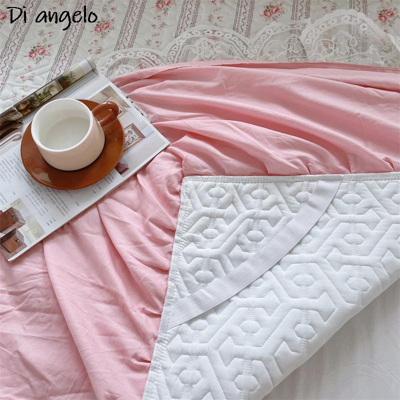 Saia de cama acolchoada espess - Embroidery Quilt Cover avaliação e preço