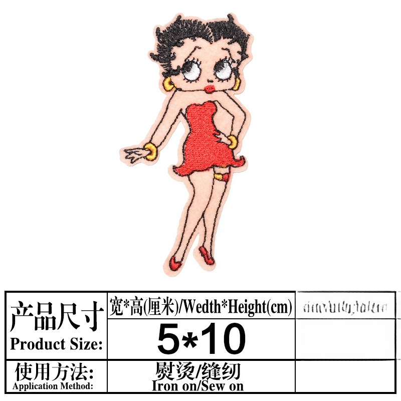 Patch Betty Boop com Estampa d - Embroidery Patches avaliação e preço