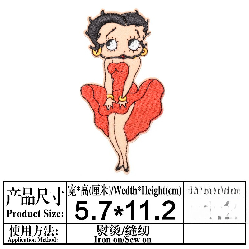 Patch Betty Boop com Estampa d - Embroidery Patches avaliação e preço
