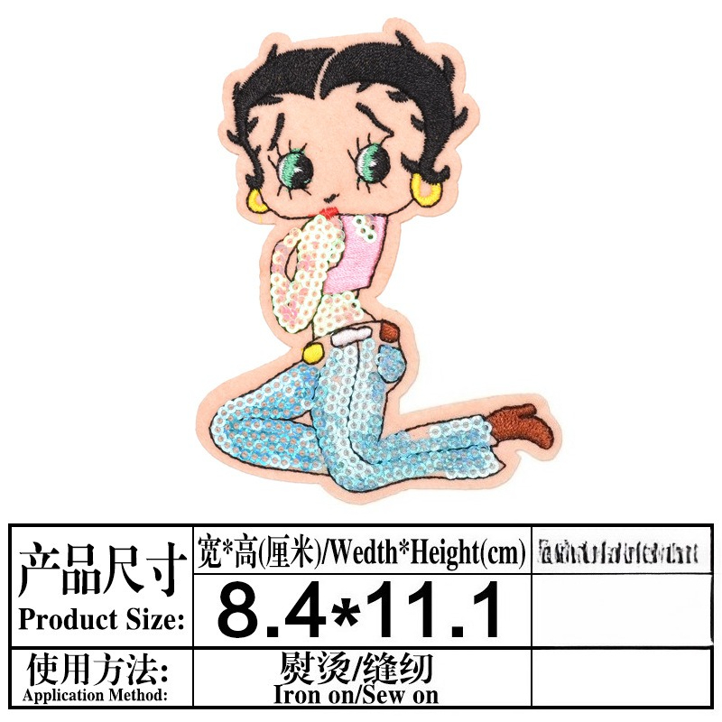 Patch Betty Boop com Estampa d - Embroidery Patches avaliação e preço