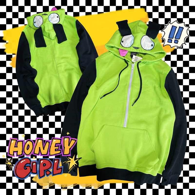 Anime invader cosplay traje ca - Embroidery Zip Up Hoodie avaliação e preço