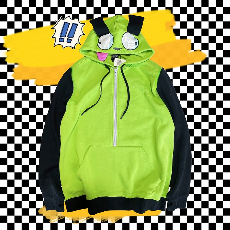 Anime invader cosplay traje ca - Embroidery Zip Up Hoodie avaliação e preço