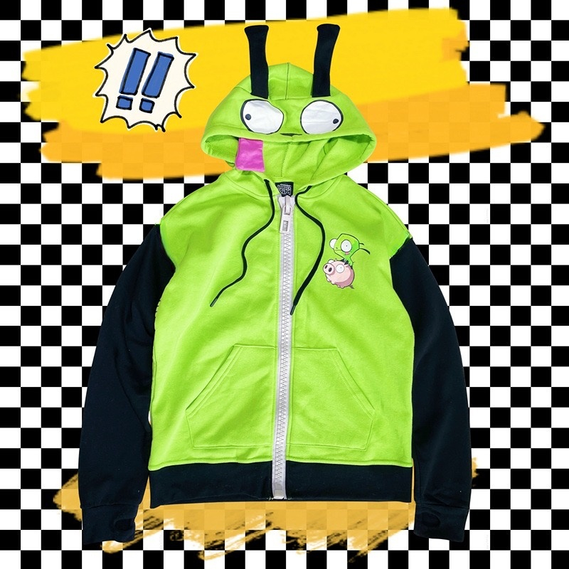 Anime invader cosplay traje ca - Embroidery Zip Up Hoodie avaliação e preço