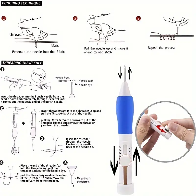 Kit de bordado para adultos in - Punch Needle Handle avaliação e preço