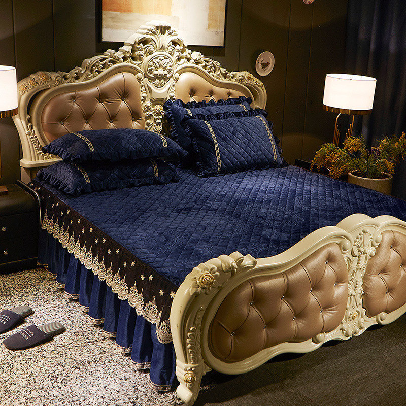 AI WINSURE-Bordado Lace Velvet - Embroidery Quilt Cover avaliação e preço