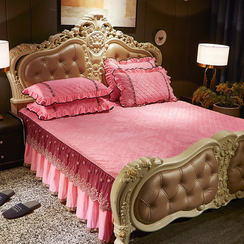 AI WINSURE-Bordado Lace Velvet - Embroidery Quilt Cover avaliação e preço