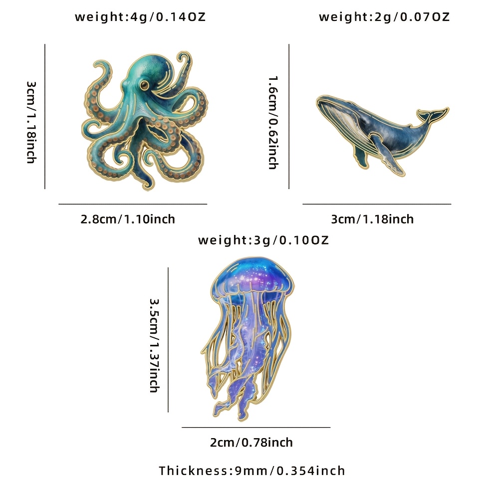 Pin de Esmalte de Alforreca, P - Embroidery Whale avaliação e preço