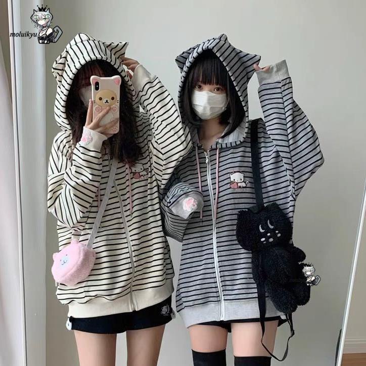 Jaqueta Feminina Y2K com Zíper - Embroidery Zip Up Hoodie avaliação e preço