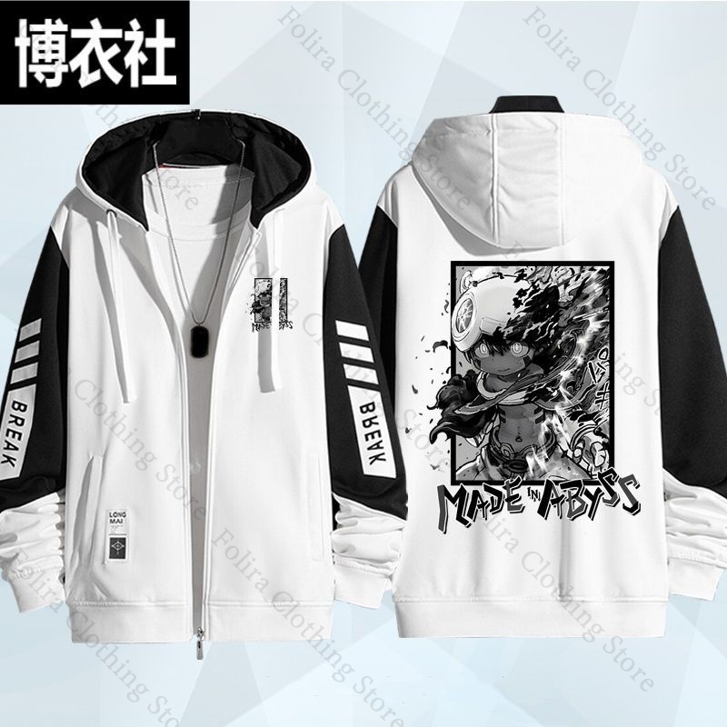Anime feito no abismo impressã - Embroidery Zip Up Hoodie avaliação e preço