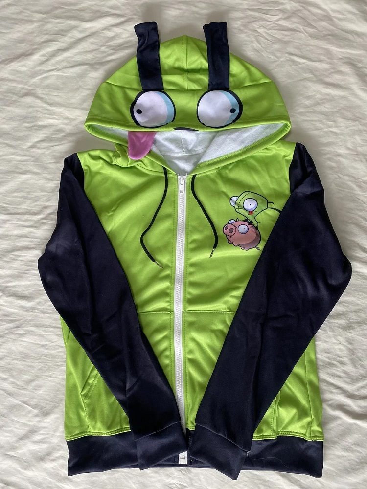 Anime Invader Cosplay Costume, - Embroidery Zip Up Hoodie avaliação e preço