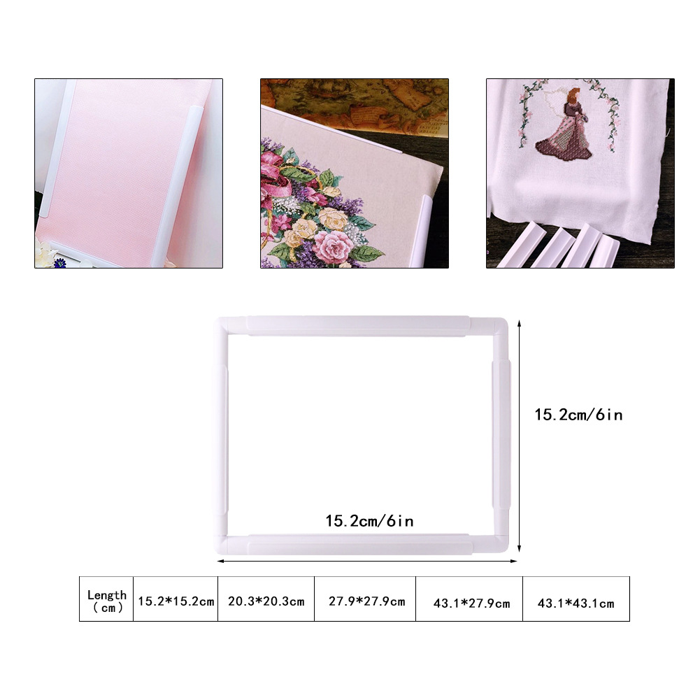 Conjunto de quadro de bordado  - Embroidery Hoop Square avaliação e preço