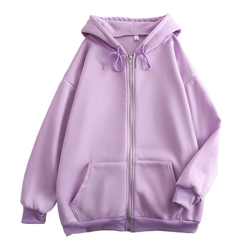 Hoodie com Zíper em Cor Sólida - Embroidery Zip Up Hoodie avaliação e preço