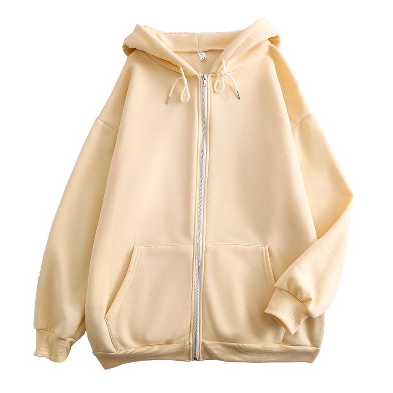 Hoodie com Zíper em Cor Sólida - Embroidery Zip Up Hoodie avaliação e preço