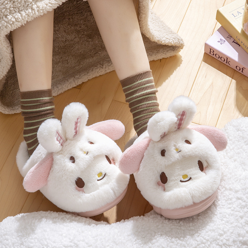 Pantufas de Pelúcia Femininas  - Embroidery Flat Shoes avaliação e preço
