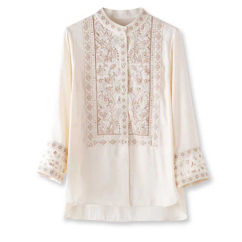 Camisa de Verão em Seda e Visc - Embroidery Men Shirt avaliação e preço