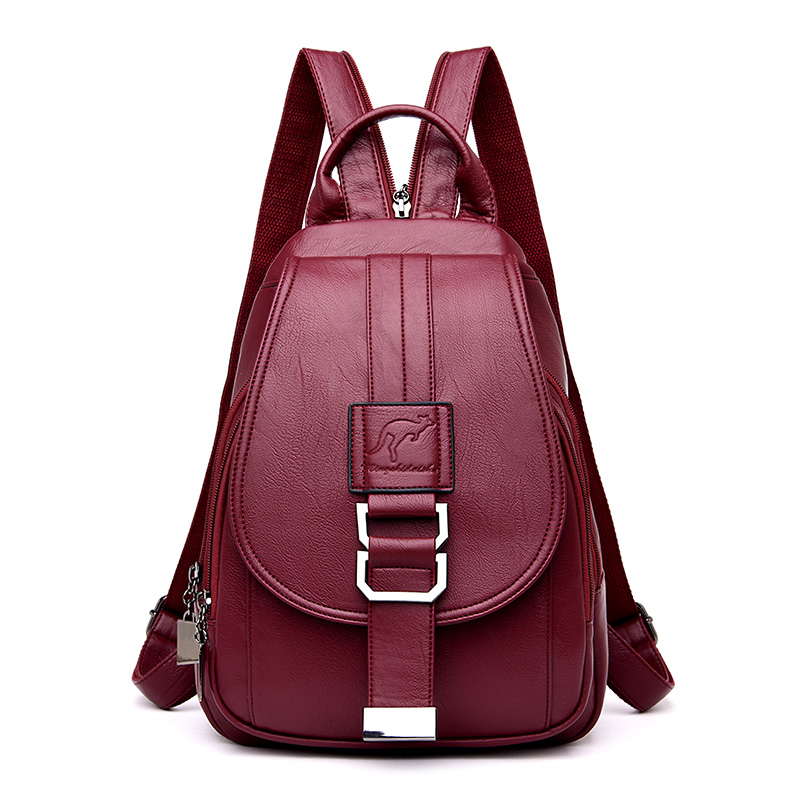 Mochilas femininas de couro, 6 - Embroidery Font avaliação e preço