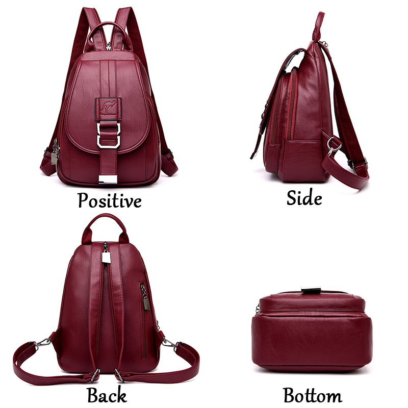 Mochilas femininas de couro, 6 - Embroidery Font avaliação e preço