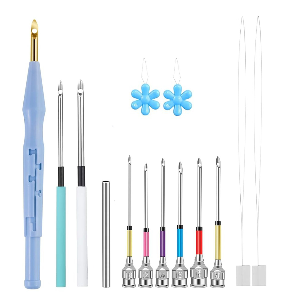 14 pçs conjunto de agulha de p - Punch Needle Handle avaliação e preço